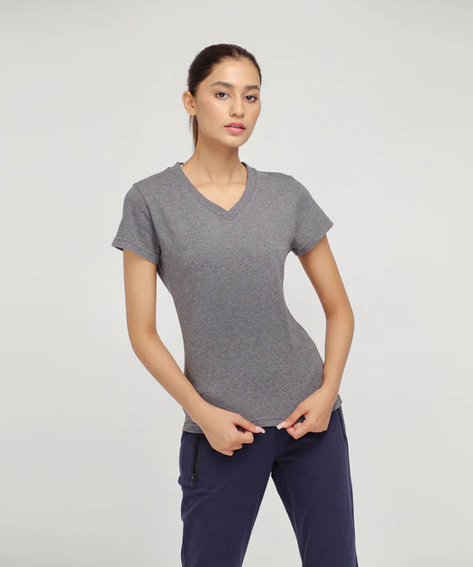 Women's Basic V-Neck Tee T Shirts