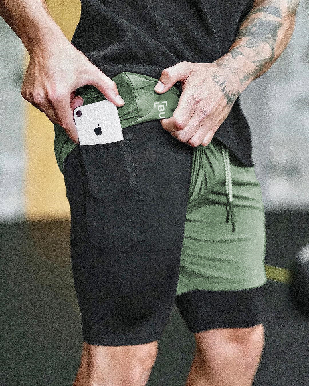 Pocket Compression Summer Men Gym Shorts