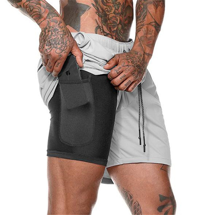 Pocket Compression Summer Men Gym Shorts