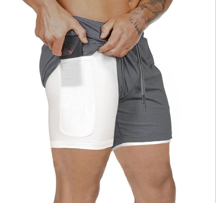 Pocket Compression Summer Men Gym Shorts