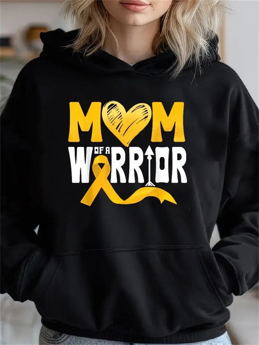 Hoodie Mom of a Worrier Hoodies Women Fashion