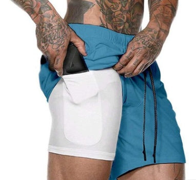 Pocket Compression Summer Men Gym Shorts