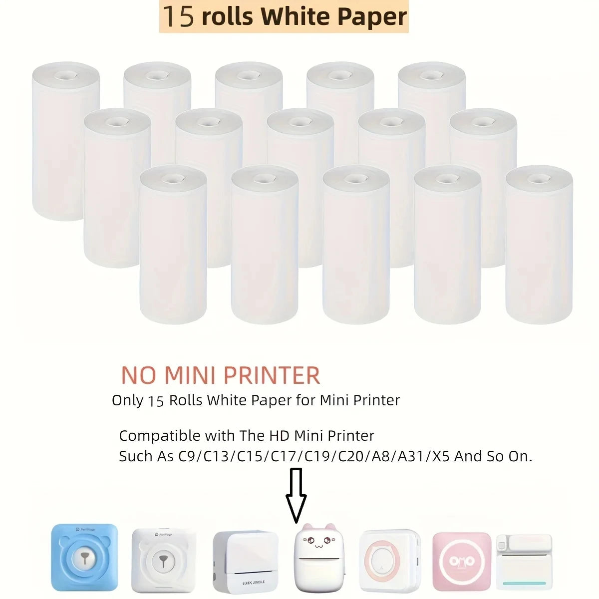 Thermal Paper MINI Printing Self-adhesive Label Sticker For Mini Printers Pose Machine Kid Camera Stickers 57mm Width Rolls