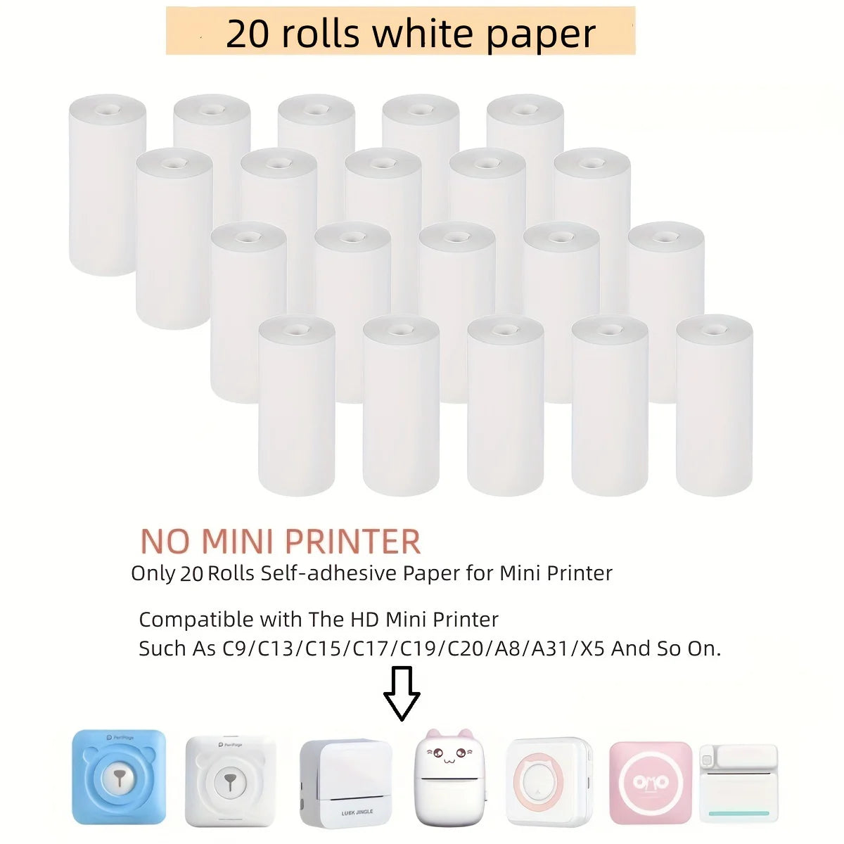 Thermal Paper MINI Printing Self-adhesive Label Sticker For Mini Printers Pose Machine Kid Camera Stickers 57mm Width Rolls