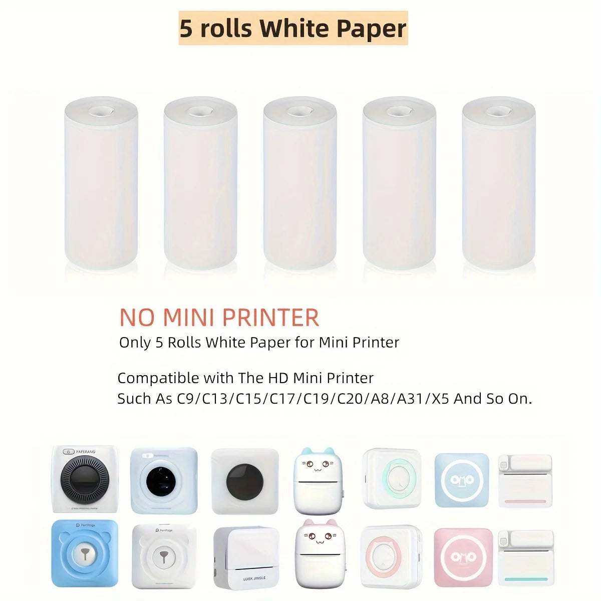 Thermal Paper MINI Printing Self-adhesive Label Sticker For Mini Printers Pose Machine Kid Camera Stickers 57mm Width Rolls