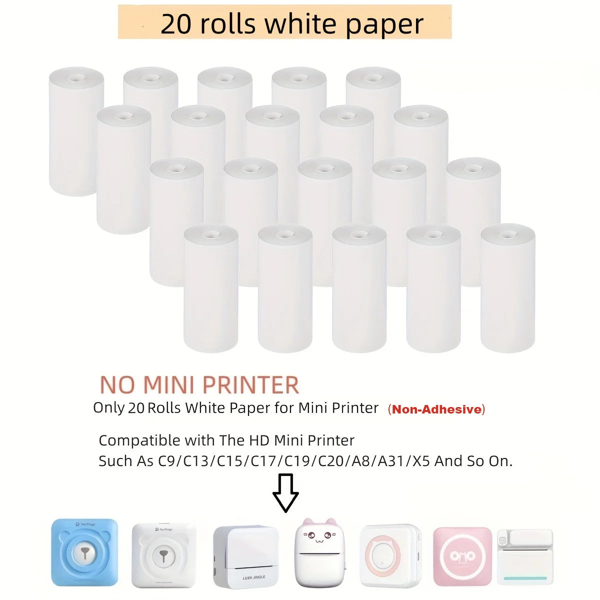 Thermal Paper MINI Printing Self-adhesive Label Sticker For Mini Printers Pose Machine Kid Camera Stickers 57mm Width Rolls