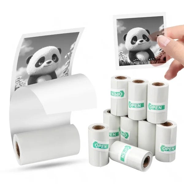 Thermal Paper MINI Printing Self-adhesive Label Sticker For Mini Printers Pose Machine Kid Camera Stickers 57mm Width Rolls