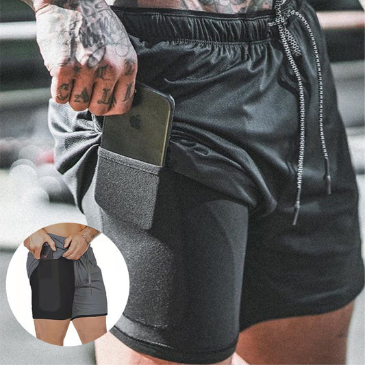 Pocket Compression Summer Men Gym Shorts